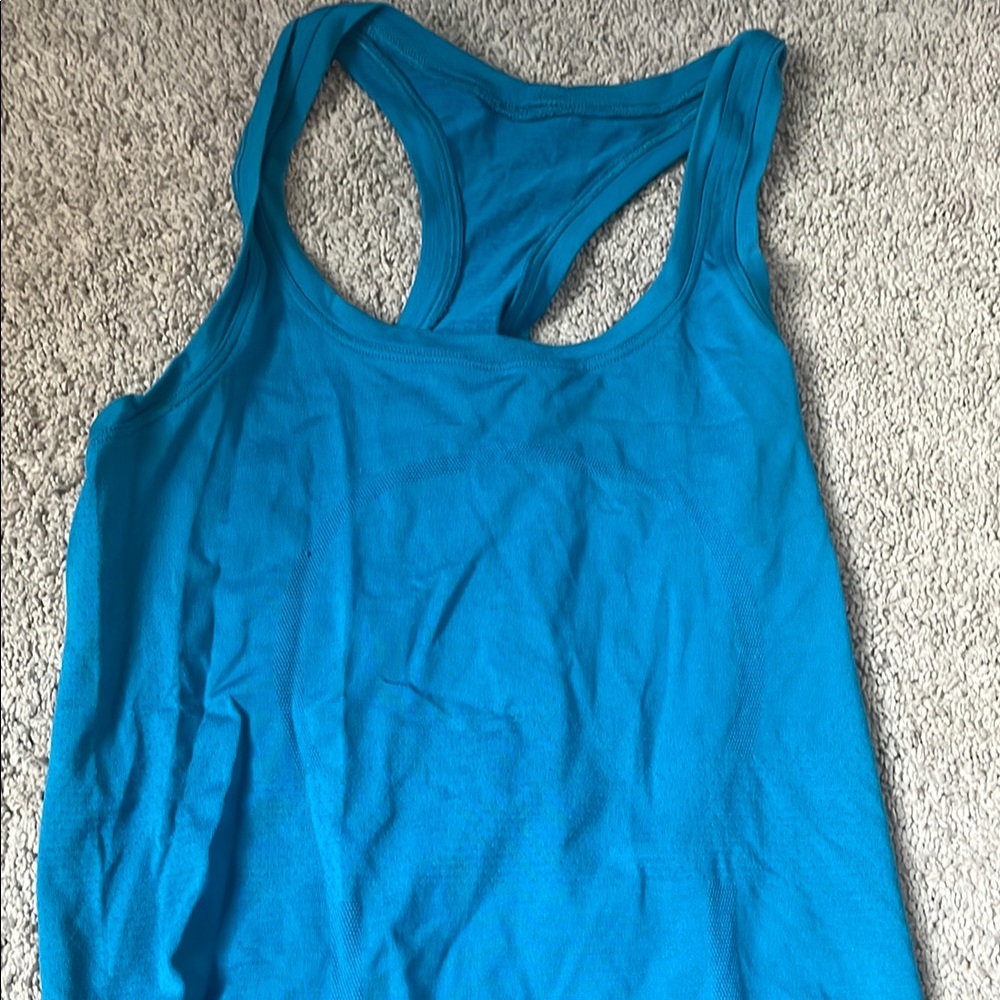 Blue lululemon  Racerback Tank Top